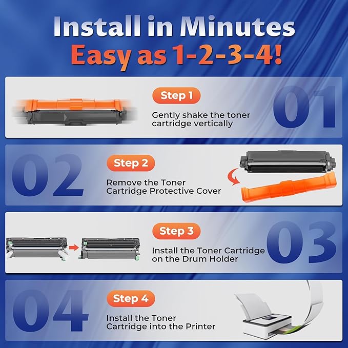 TN433 Toner Cartridges 4 Pack Compatible with MFC-L8900CDW HL-L8360CDW for Brother TN433 TN431 Toner Work with MFC-L8610CDW L8895CDW L8900CDW L8905CDW L9570CDW HL-L8260CDW L8360CDW L9310CDW Printer