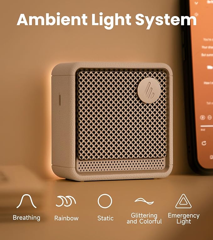 Edifier ES20 Portable Bluetooth Speaker with IP67 Waterproof & Dustproof, 15 Hours Playtime, Wireless Connectivity for Home Office Outdoor - Ivory