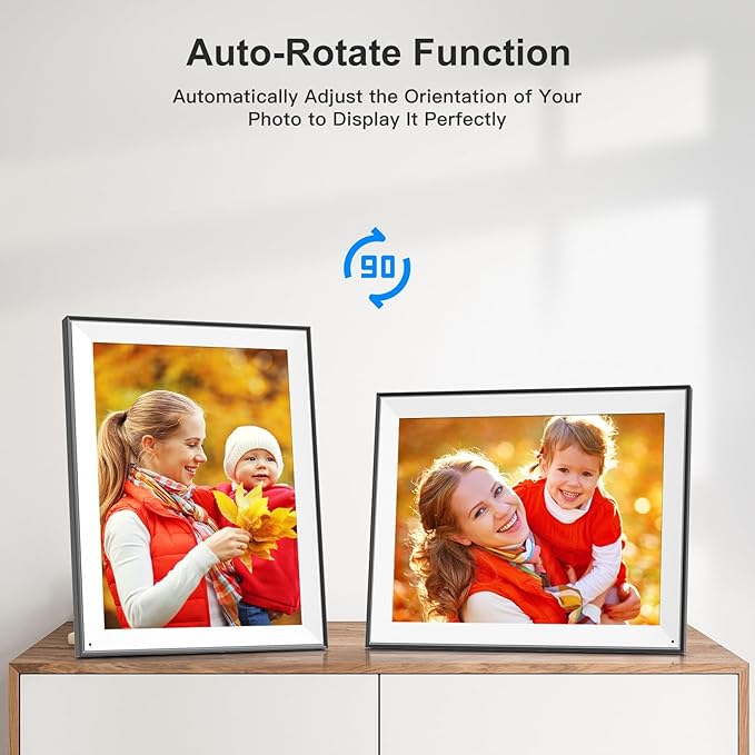 Large Digital Picture Frame 17-inch Electronic Picture Frame - 32GB WiFi Digital Frame, Light Sensor, Wall Mountable, Easy to Share Photo Video via App, Unlimited Cloud Storage, Gift for Women Men