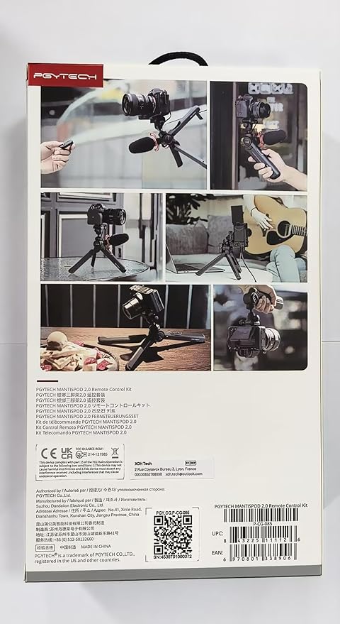 PGYTECH MANTISPOD 2.0 Bluetooth Mini Camera Vlogging Tripod Small Travel Flexible DSLR Pocket Stand Video Vlog Desktop Shooting Selfie Mount with Remote Control