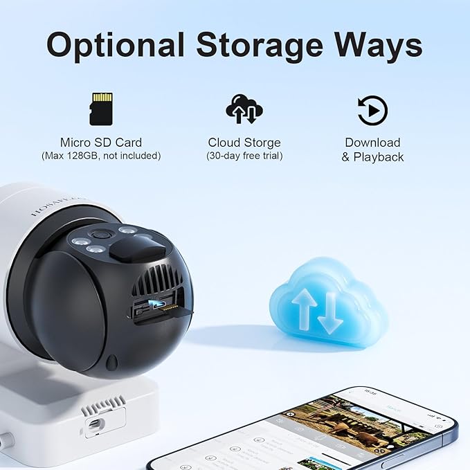 4G LTE Cellular Security Camera No Internet Needed, No WIFI Security Cameras Wireless Outdoor, Solar Camera With SIM Card, PIR Sensor, 360 PTZ, 2K HD Color Night Vision, 2-Way Talk, IP66 Waterproof