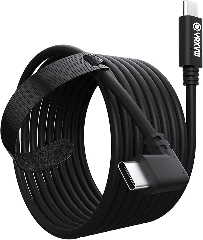 Link Cable 16FT for Meta/Oculus Quest 3S/Quest 3/Quest 2/Pro Accessories, High Speed Data Transfer Type C Replacement Charging Cable,Fast Charger USB C to USB C 3.0 Cord for VR Headset(16FT)