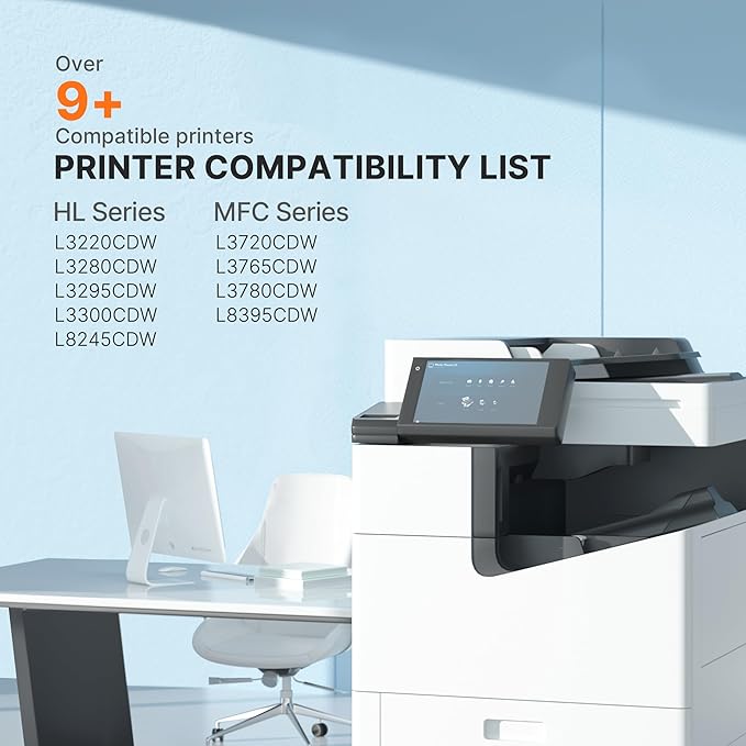 E-Z Ink Compatible TN229XL Toner Cartridges Replacement for Brother TN229XL TN-229XL TN229 XL to use with MFC-L3720CDW MFC-L3780CDW HL-L3220CDW HL-L3280CDW HL-L3300CDW Printer (TN229XLBK/C/M/Y-4 Pack)