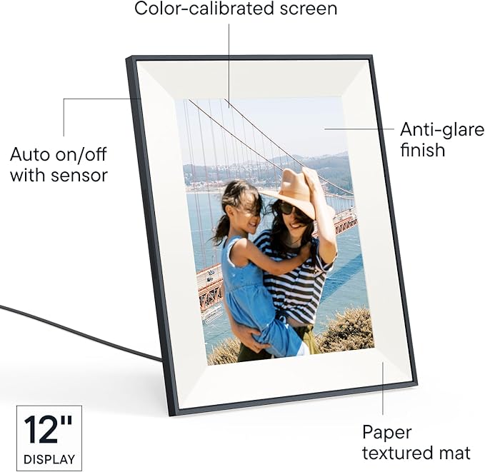 Aspen 12" | Aura's Most Versatile HD Digital Picture Frame