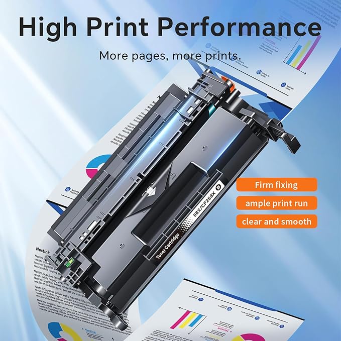 58X CF258X Black High-Yield Toner Cartridge 2 Pack (with Chip) Works with HP Pro MFP M428dw M428fdw M428fdn M428, Pro M404n M404dn M404dw M404, Enterprise MFP M430f M406dn Series Printer | 58 58X 58A