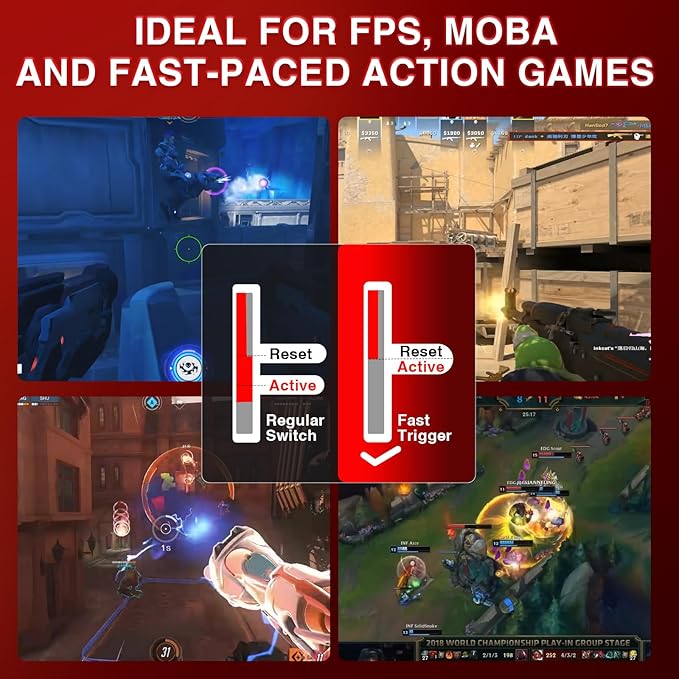 AULA WIN68 HE MAX - Hall Effect Gaming Keyboard with Magnetic Switch, Adjustable Actuation Fast Trigger Mode, 8KHz Polling Rate, RGB Backlit Wired Mechanical Gaming Keyboard 60 Percent Compact Design