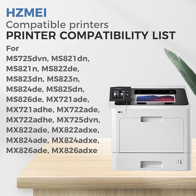 58D1H00 Toner Cartridge High Yield 58D1H00 58D0H0G 58D1H0E 5800HA0 Toner for Lexmark MS725 MS821 MS822 MS823 MS824 MS825 MS826 MX721 MX722 MX725 MX822 MX824 MX826 Laser Printer 15,000 Pages