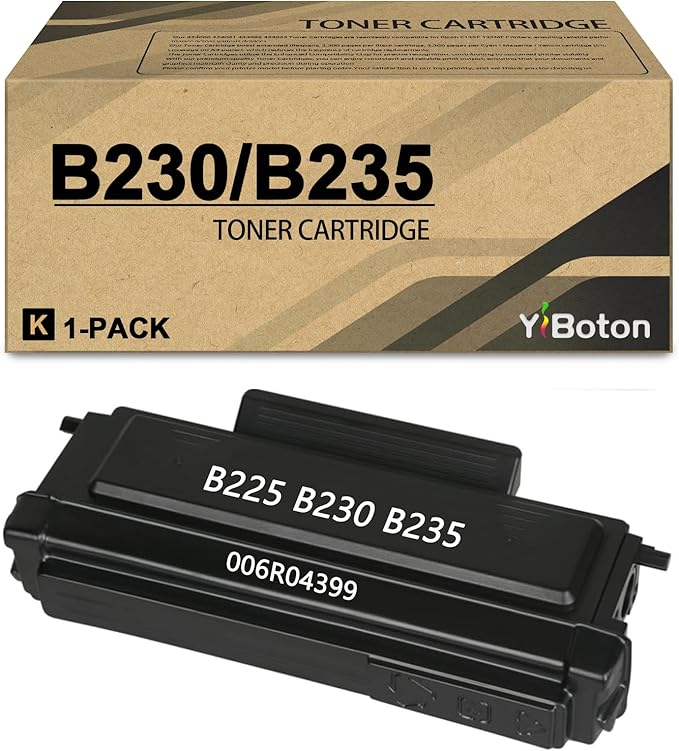 B230 B225 B235 Black Toner Cartridge with New Chip,High Capacity Replacement for Xerox 006R04400 006R04401 Black Toner Cartridge for Xerox B230 B225 B235 Printers (1-Pack)