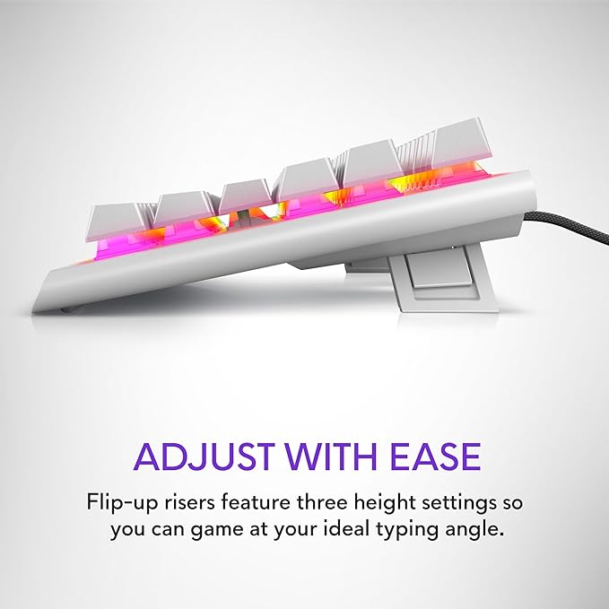 Alienware Tenkeyless Gaming Keyboard - AW420K - Lunar Light - Wired, Programmable, Cherry MX Red, USB, AlienFX RGB / 16.8 Million Colours