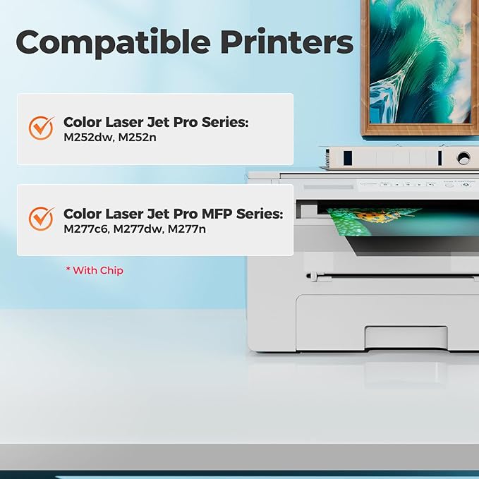 201X Toner Cartridge MFP M277dw M277c6 CF400X 201X High Yield Compatible for HP 201A Toner Cartridge with Chip for Laser Jet Pro MFP M277dw M277c6 Laser Jet Pro M252dw M252n MFP M277n HP201X