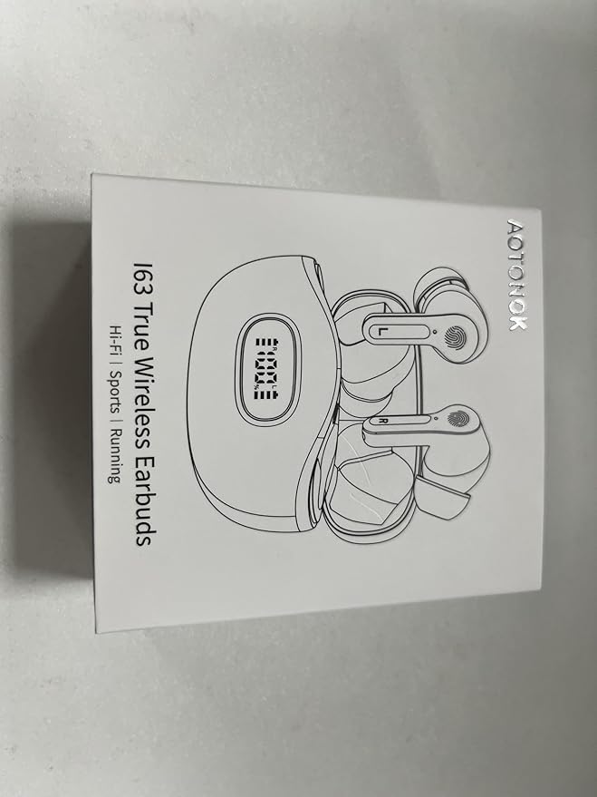 Wireless Earbud, Bluetooth 5.3 Headphones 40H Ear Bud in-Ear Bluetooth HiFi Stereo Sound with 4 Mics, IP7 Waterproof (Purple)