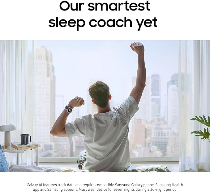 Samsung Galaxy Watch 8 Classic (2025) 46mm Bluetooth Smartwatch, Cushion Design, Rotating Bezel, Quick Button, Sleep Coaching, Running Coach, Energy Score, White [US Version, 2 Yr Warranty]