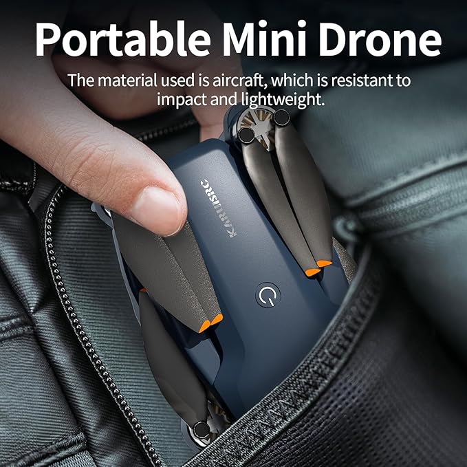 K417 Drone with Camera 1080P HD,Blue LED Lights AI Drones,90° Electric Adjustable with 2 Cameras for Adults,FPV Transmission,Remote Control Quadcopter with Altitude Hold for Beginners,Carry Case