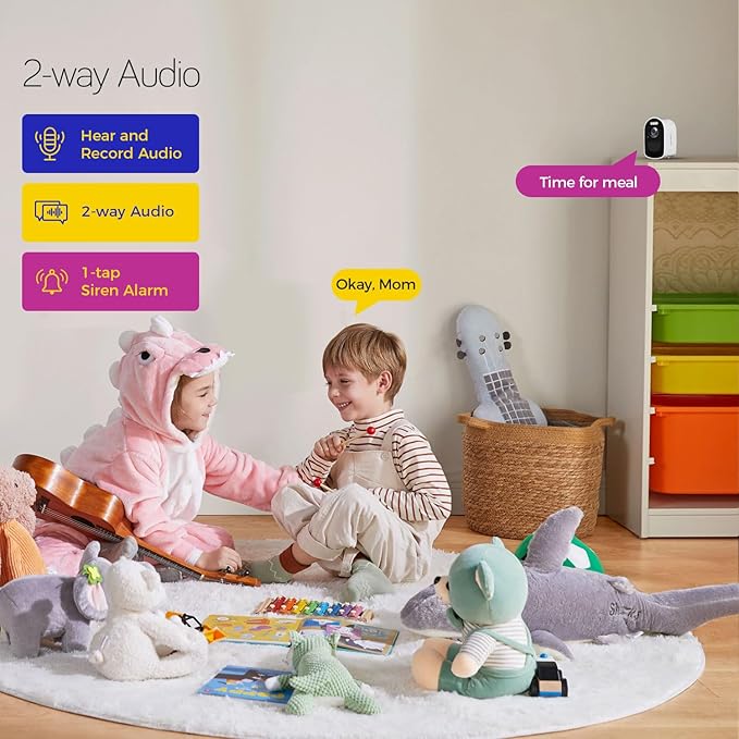 xmartO 4MP QHD WiFi6 Dual-Band Wireless Solar-Powered Indoor & Outdoor Home Security Camera