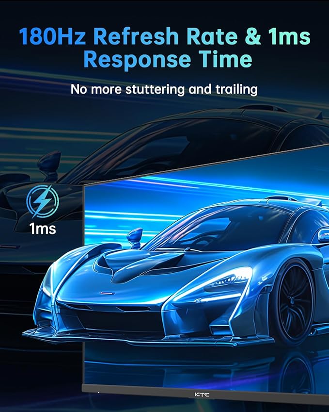 KTC 27 Inch Mini LED Gaming Monitor - 1440P Monitor 2K, HDR1400, 180Hz, Adaptive Sync, 148% sRGB, HDMI 2.0 x 2, DisplayPort 1.4 x 1, Monitors Gamer with Height Angles Adjustable