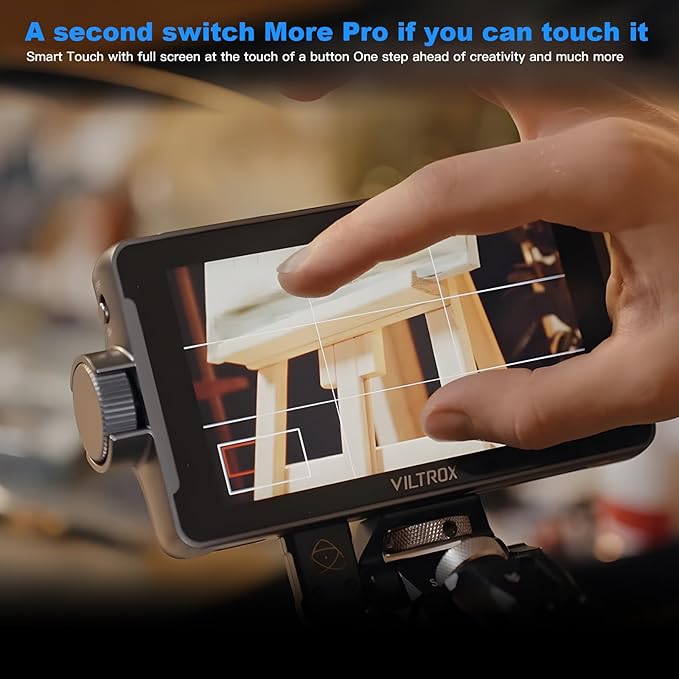 VILTROX DC 550 Pro 5.5" Camera Monitors for DSLR Touchscreen Field Monitor 4K HDMI Video External Monitor mit Hood for Sony Canon Nikon 1200nit 3D LUT Focus Peaking Histogram False Colours