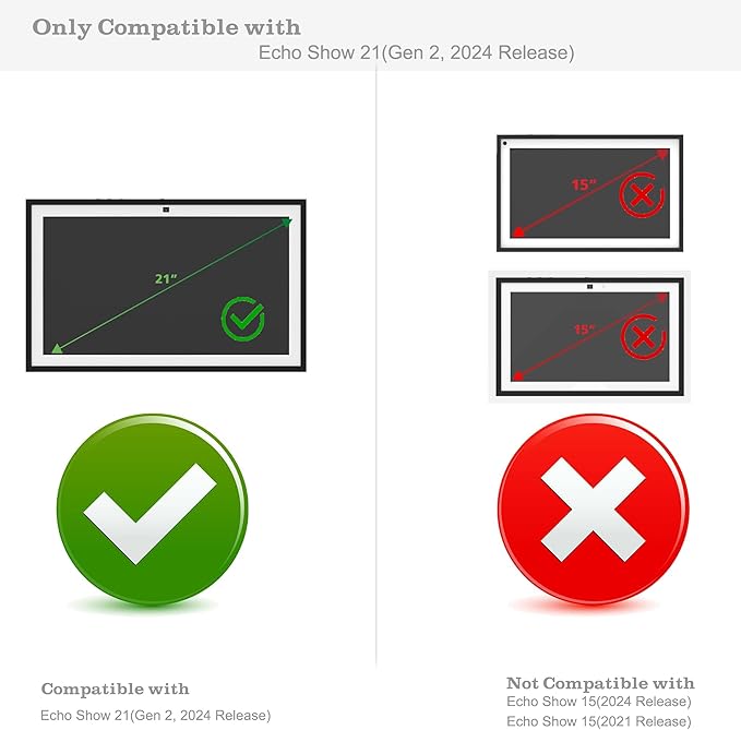Aluminum Alloy Decorative Frame case for Echo Show 21 (Golden)