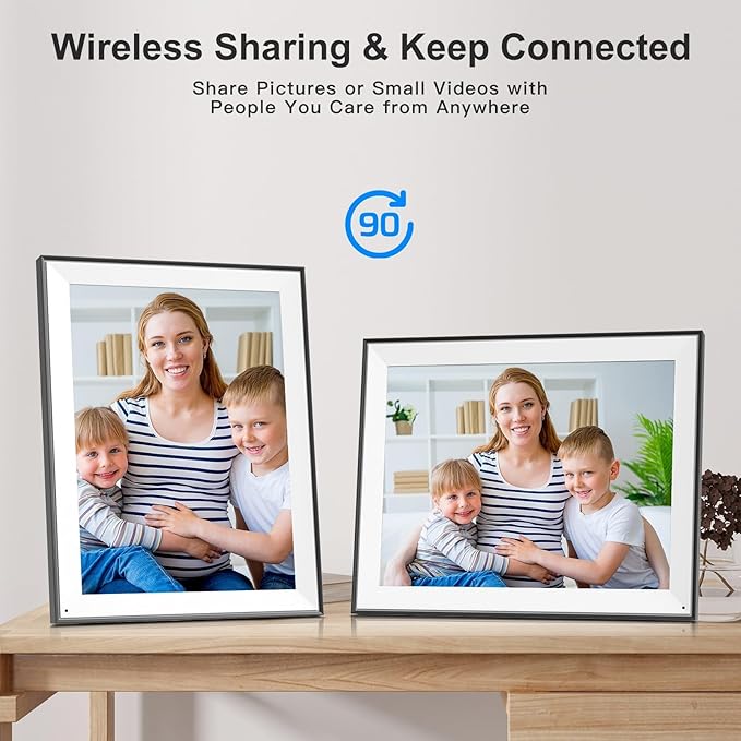Digital Picture Frame Large-Digital-Photo-Frame - 16.2" Dual-WiFi Digital Frame, IPS Touch Screen, Wall Mounted, Full Function, Share Photo Video via App Email, Free Cloud Storage, Gift for Mom Dad