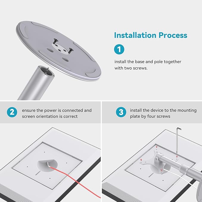 Tiltable Stand for Echo Show 21 & 15 (1st, 2nd Gen), Rotatable & Adjustable, Compatible with Echo Show 21, 15 1st & 2nd Gen, Aluminum Tabletop Stand