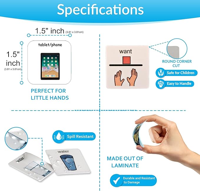 Visual Communication Book,162 ASD Photo Picture Cards: Autism Language Vocabulary, Speech Articulation Therapy, ADHD & Apraxia Learning