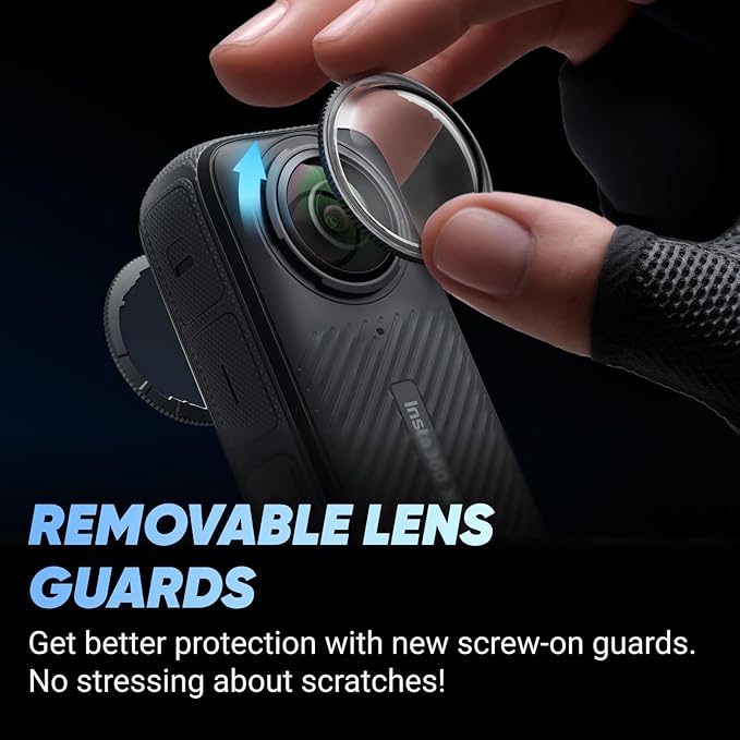 Insta360 X4 Motorcycle Handlebar Bundle - Waterproof 8K 360 Action Camera, 4K Wide-Angle Video, Invisible Selfie Stick Effect, Removable Lens Guards, 135 Min Battery Life, AI Editing, Stabilization