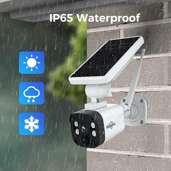 [1TB HDD,4MP Spotlight] Hiseeu Solar Wireless Security Camera System,10CH HD 4K NVR,Night Vision, 2-Way Audio, PIR Motion Detection,Motion Record, Outdoor Home Surveillance