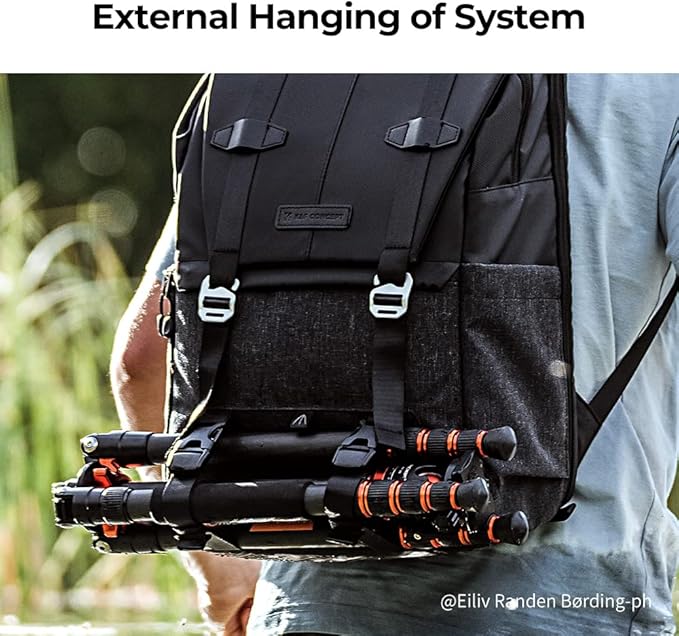 K&F Concept Camera Backpack, Camera Bags for Photographers Dslr Cameras Compatible for Canon Nikon Sony DJI Mavic Drone, 20L Large Capacity Bag Cover 15.6 Inch Laptop Camera Cases with Raincover