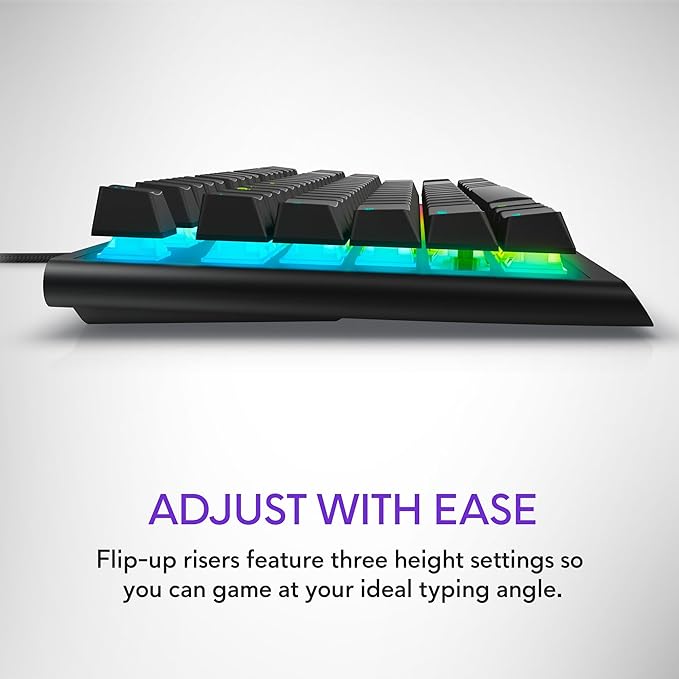 Alienware Tenkeyless Gaming Keyboard - AW420K - Dark Side of The Moon - Wired, Programmable, Cherry MX Red, USB, AlienFX RGB / 16.8 Million Colours