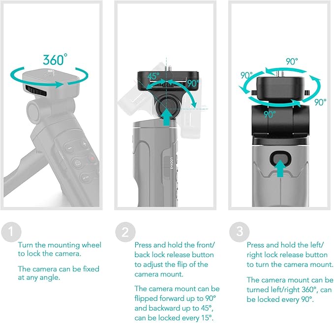 Wireless Vlogging Tripod Grip with Remote Shutter & Zoom Control for Sony ZV-1, A7 III, A6600, ZV-E10, A6400, A6100, A7R IV, ZV-1F, A7R III, A9 II – GP-VPT2BT Replacement for Travel & Self Recording