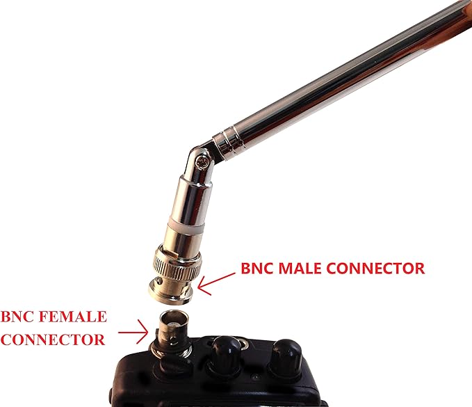 TW-777BNC BNC Male Handheld Antenna Scanner Antenna (20-1300MHz) with BNC Male Connector for Scanner Radio and Frequency Counters
