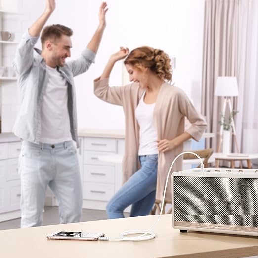 SYNCWIRE 3.5mm Aux Cable Nylon Braided Auxiliary Audio Cable Male to Male Headphone Audio Cord (10ft/3m, Hi-Fi Sound) Aux Cord for Car, Headphone, Home Stereos, Speaker, iPhones, iPods, iPad, Echo