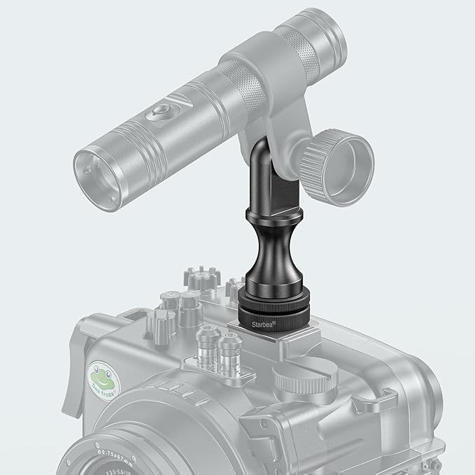 Seafrogs YS Head Diving Cold Shoe Adapter for Underwater Photography, Lighting System Mount Base Torch Holder Connector for Seafrogs Camera Housing and Flashlights (YB-1)