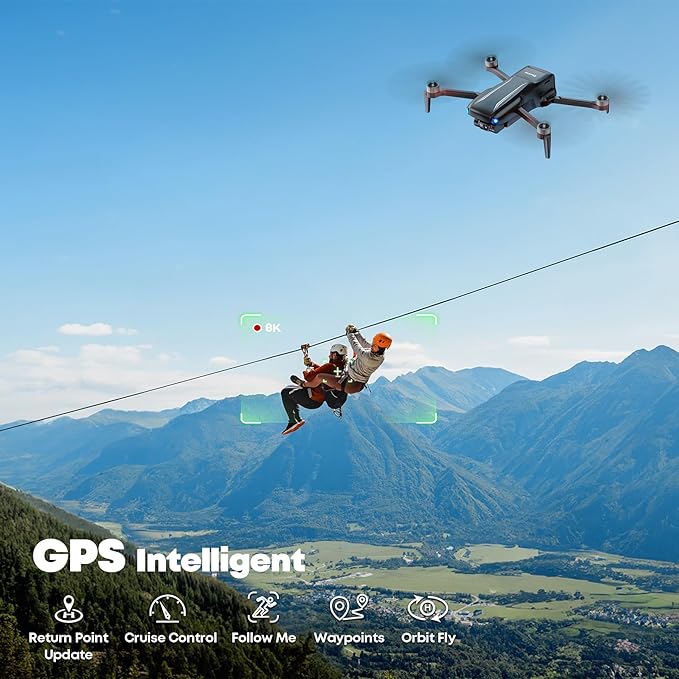 Bwine F7MINI 8K Photo Drones with Camera for Adults 4K Video Quadcopter, 3-Axis Brushless Gimbal EIS, 96 Mins, 20000ft FPV Control, AI GPS Smart Return, Follow, Waypoint, Orbit Fly, Beginner Mode, 249g