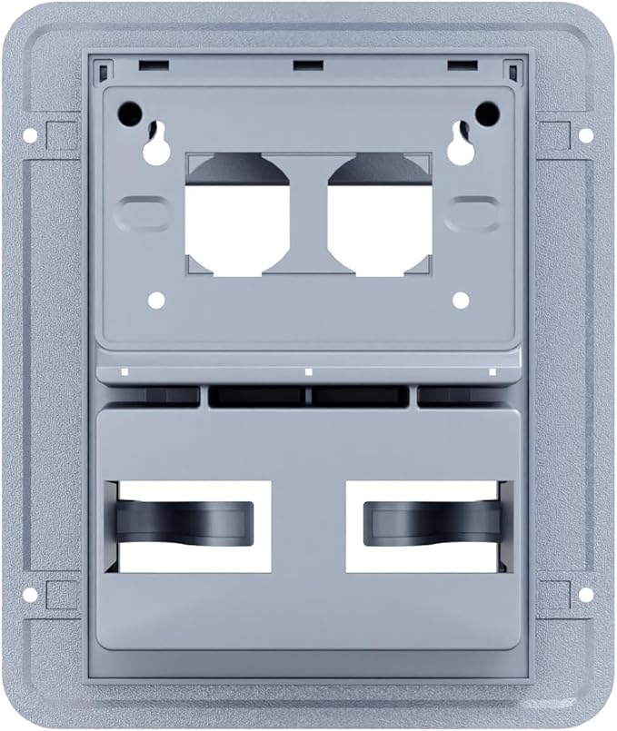 TayMac DOC320G Outdoor Comforts Gray In-Use Weatherproof Electrical Outlet Cover for Deck Box with Extension Cord Clamps for Duplex, Decorator, or GFCI