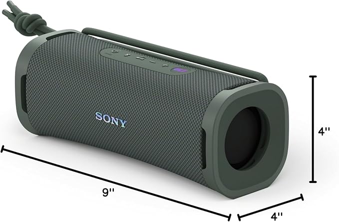 Sony ULT Field 1 Waterproof Portable Bluetooth Speaker, Enhanced Bass, 12h Battery, IP67 Rated Dustproof Shockproof Rustproof, Detachable Strap SRSULT10H, Forest Gray