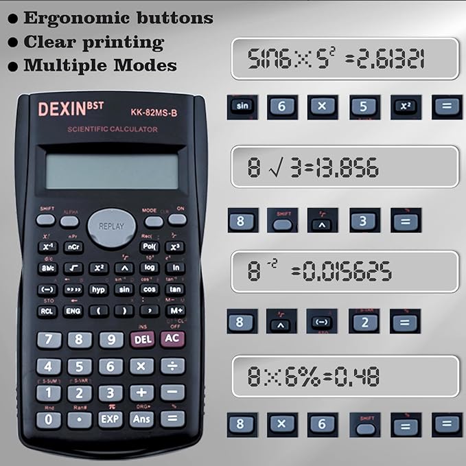12 Packs Scientific Calculator Bulk, 2-Line Engineering Scientific Calculators Statistical Calculators College Calculator Function Calculator for Student Teacher High School Business Offices