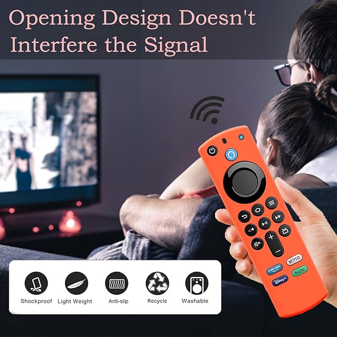 TVstick Remote Cover for Firtvstick 4K Max 3rd Gen 2021,Silicone Protective Case Compatible with Firtv4k TV Stick Alexa Voice Remote Control with Lanyards,Anti-Slip,Shockproof