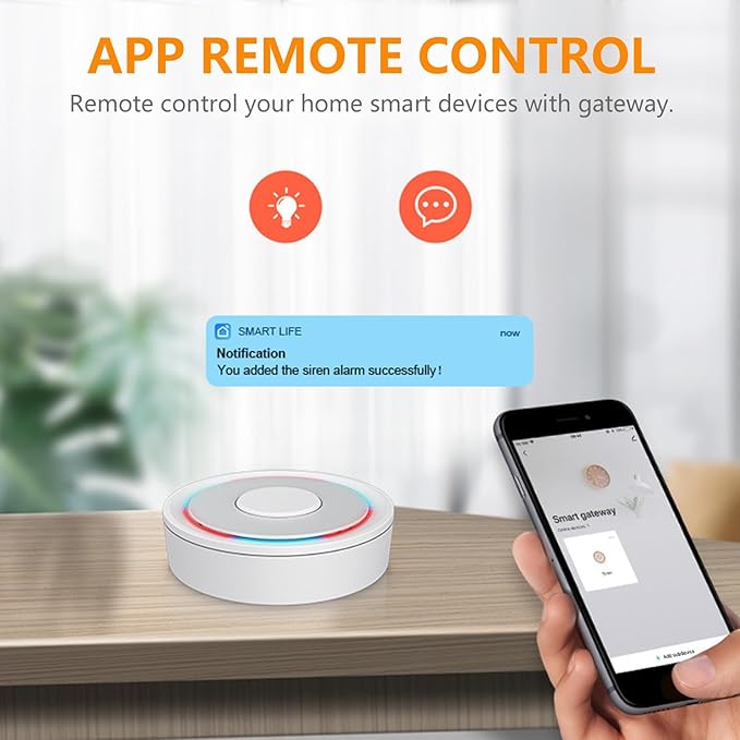 2 in1 Smart ZigBee3.0 and Bluetooth Gateway, Only for Tuya Protocol Products Smart Wireless Gateway for Home Automation, 2.4GHz WiFi Only, APP Control, Compatible with Alexa, Google Assistant