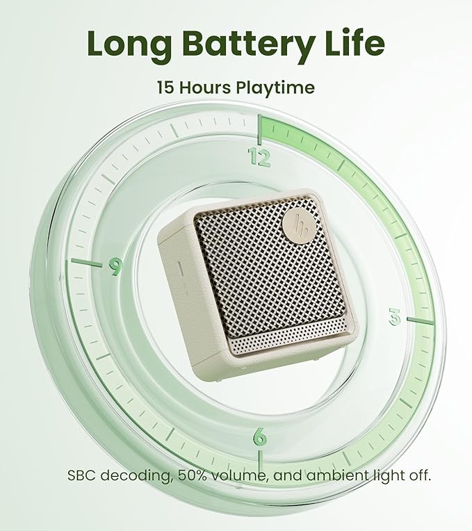 Edifier ES20 Portable Bluetooth Speaker with IP67 Waterproof & Dustproof, 15 Hours Playtime, Wireless Connectivity for Home Office Outdoor (Black)