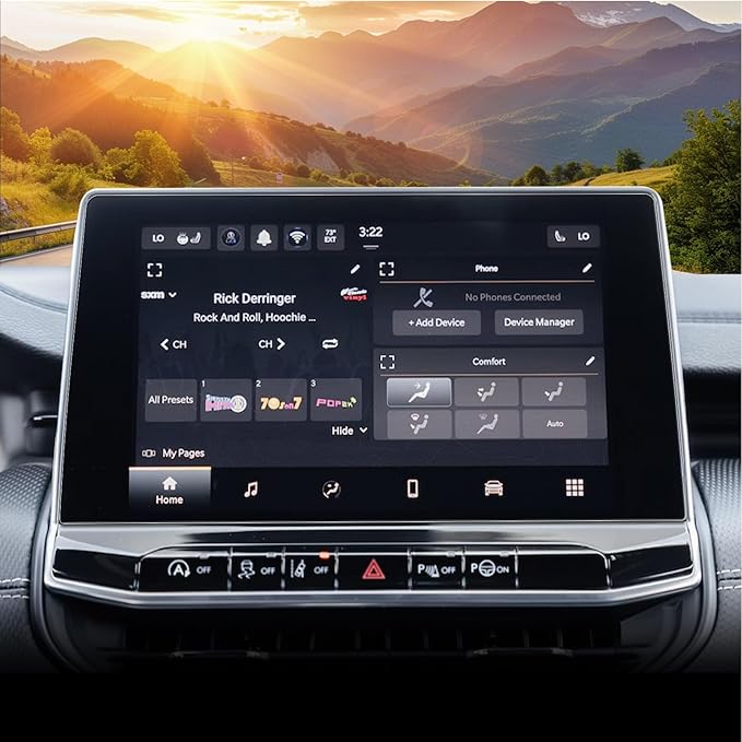 SXCY for 2025 Jeep Compass Anti-Glare Matte Screen Protector 10.1 Inch for 2022-2025 Compass Accessories Navigation Screen Protector 9H Tempered Glass