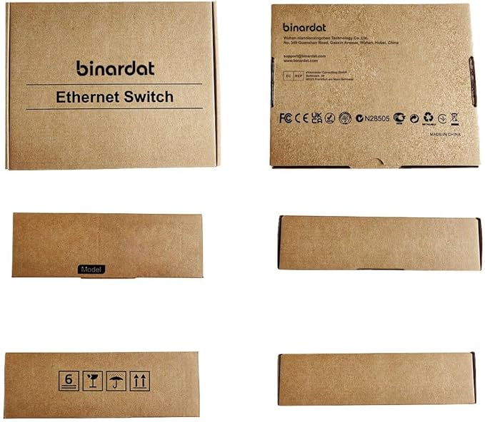 5 Port Industrial Ethernet Switch, 4 Ports and 1 Uplink 10/100Mbps, Fanless Din Rail and Wall Mount, IP40 Aluminum Alloy -40~75°C(-40~185°F), with One Power Supply