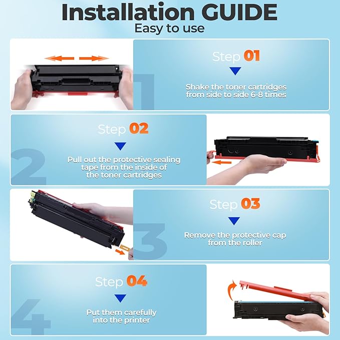 206X Toner Cartridges M283fdw for HP 206X 206A Toner Cartridges 4 Pack, Laser Jet M283cdw Toner Cartridge, HP206A HP206X 206 Toner for Color Laser Jet Pro MFP M255dw M283cdw M283fdn M282nw M255nw