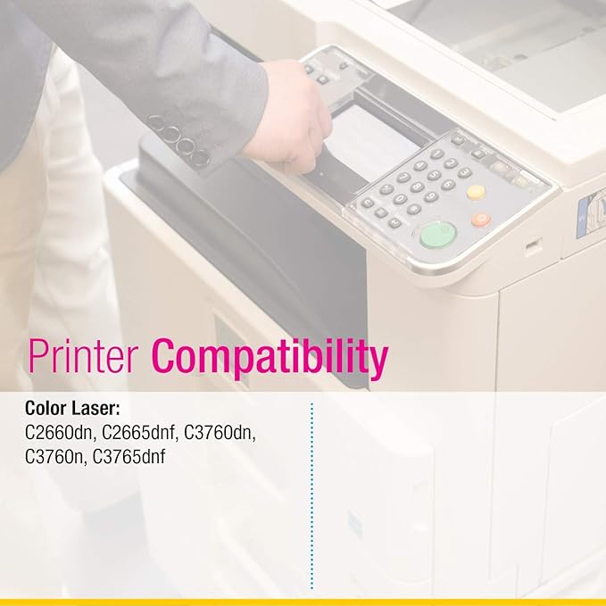 CS Replacement Drum Unit Compatible with Dell C3760 331-8434M Magenta Color Laser C2660dn C2665dnf C3760dn C3760n C3765dnf Drum Unit Magenta