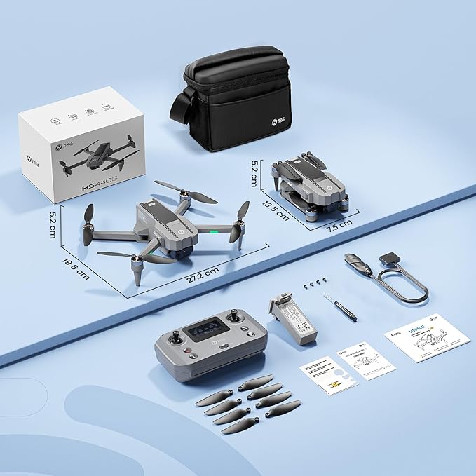 Holy Stone HS440G Drones with Camera for Adults 4k, Under 250g, FPV RC Quadcopter with Brushless Motors, 5GHz Transmission, Auto Return, Follow Me, Waypoints, Foldable Camera Drone for Beginners