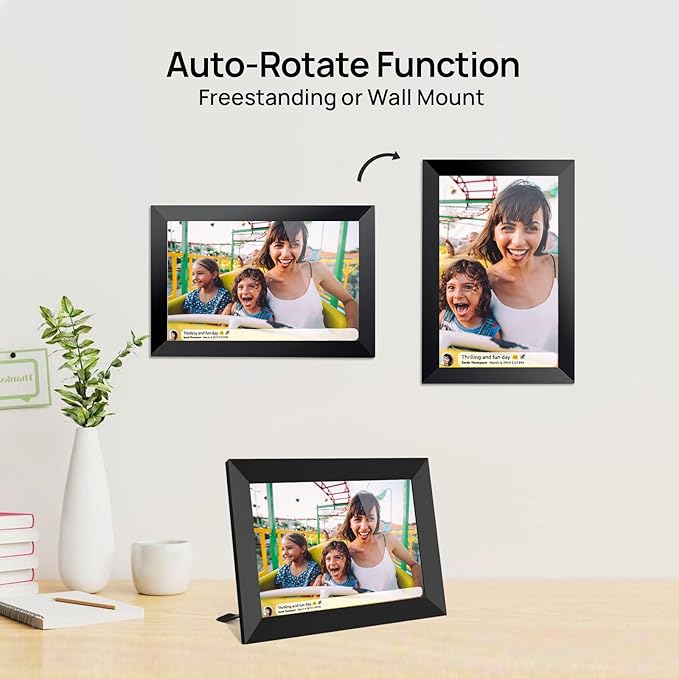 32GB FRAMEO 10.1 Inch Smart WiFi Digital Photo Frame 1280x800 IPS LCD Touch Screen, Auto-Rotate Portrait and Landscape, 32GB Memory, Share Moments Instantly via Frameo App from Anywhere 2 Pack