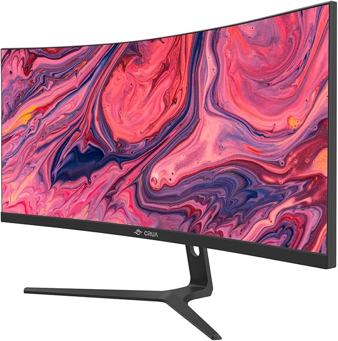 CRUA 30Inch Ultrawide Curved Monitor, 21:9 WFHD(2560x1080P) VA Computer Monitor, 120% sRGB 100HZ 1500R PC Monitors Support FreeSync, Wall-Mounted, with HDMI/DP Display Port-Black