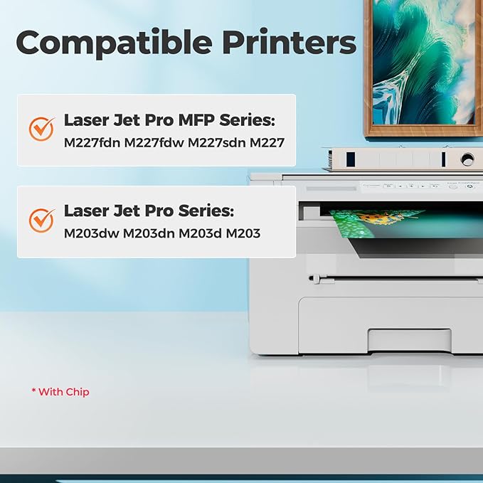 30A Toner Cartridges M227fdn M203dw Compatible for 30A Black Toner Cartridge, 30A CF230A Compatible for Laser Jet Pro MFP M227fdn, Pro M203dw, MFP M227fdw M227sdn M227, Pro M203dn M203d (2 Pack)