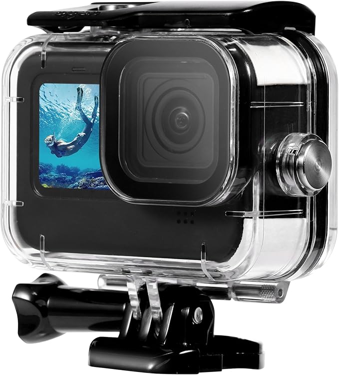 Waterproof Case for Gopro Hero Shockproof, Dustproof Enclosure for Hero 9/10/11/12/13 Black Underwater Protective Case Protector for Diving, Surfing Extreme Sports