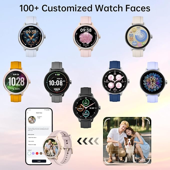 Smart Watch for Men Women(Answer/Make Calls), Smartwatch Built-in AI Voice, 1.27" HD Fitness Tracker with Heart Rate/Sleep/Step/SpO2 Monitor, 100+ Sports Modes, IP68 Waterproof Watch for Android iOS