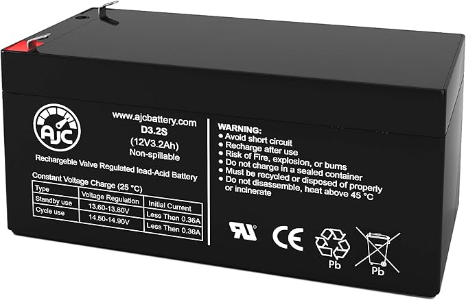 AJC Battery Compatible with APC Back-UPS ES350 12V 3.2Ah UPS Battery